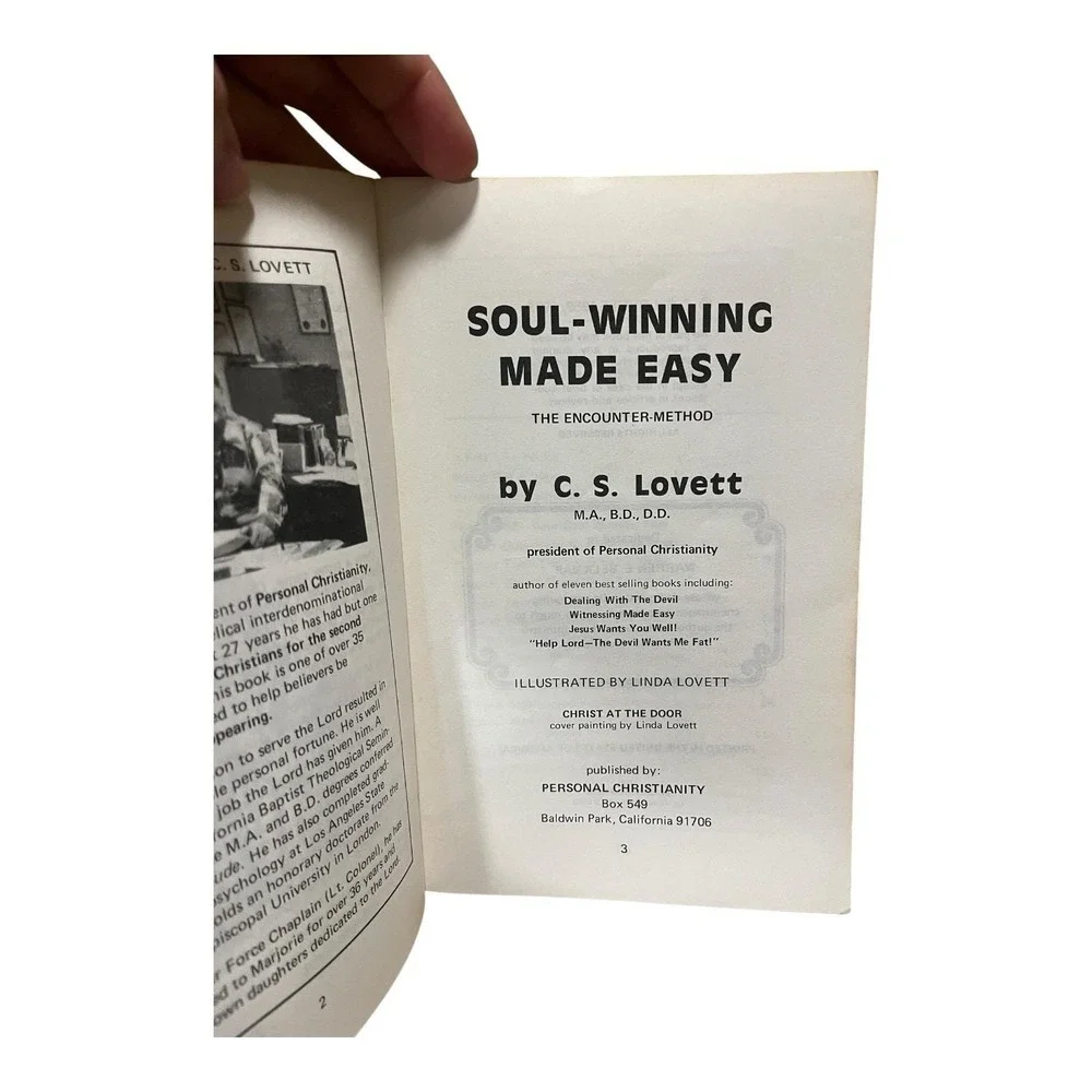 Soul-Winning Made Easy C. S.‎ Lovett 1978 Paperback Personal Christianity Vtg